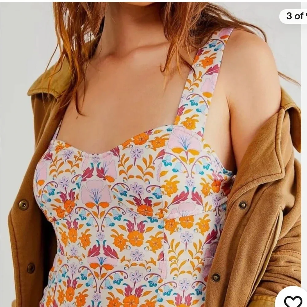 Free People Sasha floral mini dress